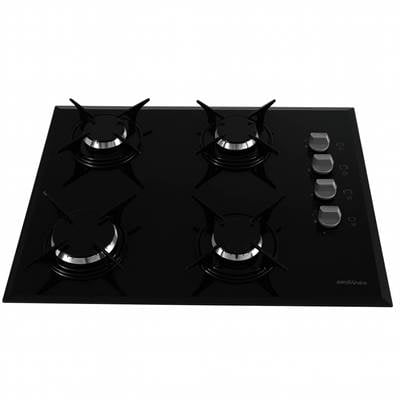 Fogão Cooktop Britânia 4 Bocas Mesa De Vidro BCT4P